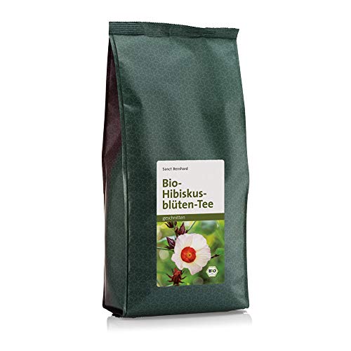 Sanct Bernhard Bio Hibiskusblüten-Tee, 100% getrocknete Blüten des Hibiscus sabdariffa, Inhalt 500g von Kräuterhaus Sanct Bernhard