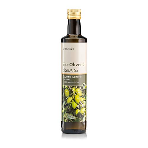 Sanct Bernhard Bio-Olivenöl Elaionas nativ extra | Harmonische, fruchtig-intensive Aromen mit pikanten Nuancen im Abgang | 500ml von Kräuterhaus Sanct Bernhard