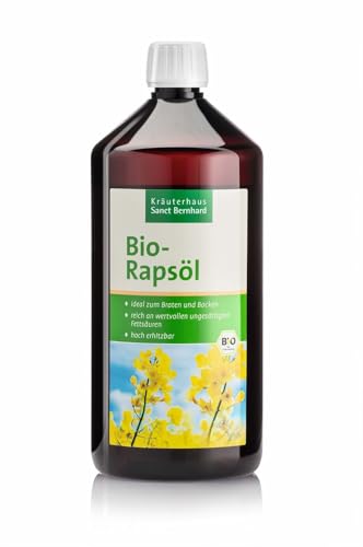 Sanct Bernhard Bio-Rapsöl | Hochwertiges, rein pflanzliches Speiseöl aus kontrolliert biologischem Anbau | 1L von Kräuterhaus Sanct Bernhard