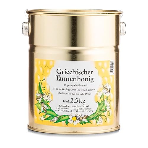 Sanct Bernhard Griechischer Tannenhonig | Ursprung Griechenland | Einzigartiger Geschmack & besonderes Aroma | 2,5kg von Kräuterhaus Sanct Bernhard