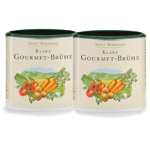 Sanct Bernhard Klare Gourmet-Brühe rein pflanzlich & ohne Geschmacksverstärker | 2x 340 g von Kräuterhaus Sanct Bernhard