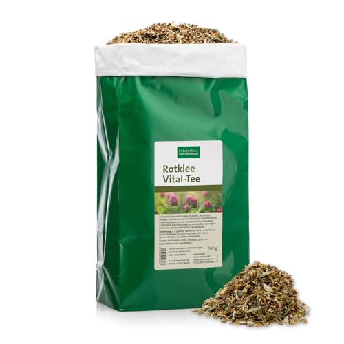 Sanct Bernhard Rotklee-Vital-Tee mit Rotklee, Lemongras, Lavendel, Melisse, grünem Tee 200 g von Kräuterhaus Sanct Bernhard