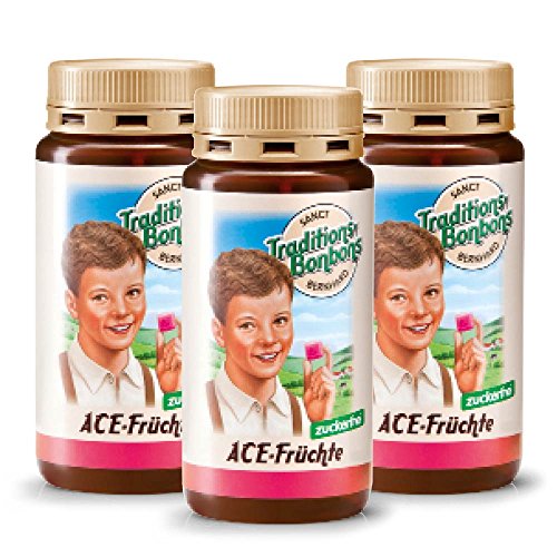 Sanct Bernhard Traditions-Bonbons Früchte, zuckerfrei mit Vitamin A, C, E 4 x 170 g Sanct Bernhard Traditions-Bonbons Früchte, zuckerfrei mit Vitamin A, C, E 4 x 170 g von Kräuterhaus Sanct Bernhard