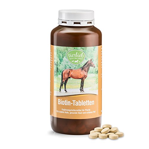 tierlieb Biotin-Tabletten Ergänzungsfuttermittel für Pferde für Hufe, Haut, Fell, Inhalt 500 Tabletten von Kräuterhaus Sanct Bernhard