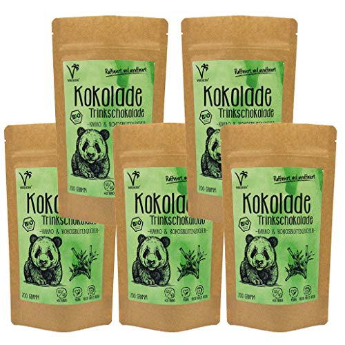 Bio Kräuterladen Trink-Schokolade/Mit Kokosblütenzucker Gesüßt | Ohne Zusätze (5 x 200g) von Kräuterladen.com