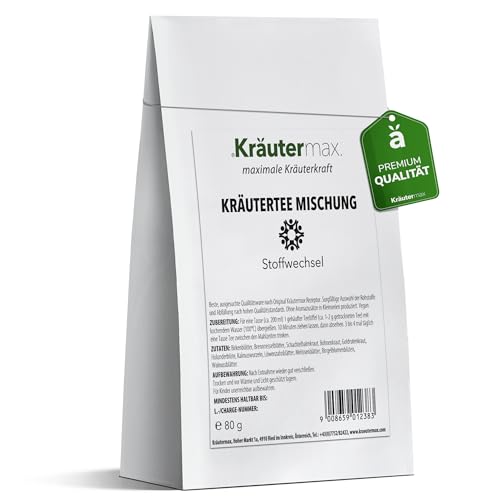 Kräutermax Stoffwechsel Kräuter Tee Mischung 1 x 80 g von Kräutermax.