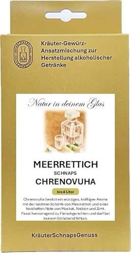 Ansatzmischung zum Selbermachen. 13 Varianten Likör, Kräuterlikör, Kräuterschnaps für jeden Geschmack (Meerrettichschnaps) von KräuterschnapsGenuss