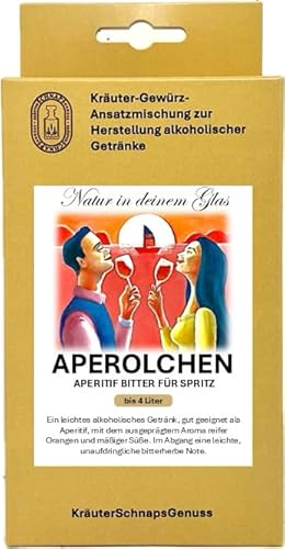 Kräuter-Likör Ansatzmischung zum Selber machen | Set zum Selber machen | KräuterSchnapsGenuss Ansatzmischungen zur Herstellung von Srirituosen für jeden Geschmack (Aperolchen) von KräuterschnapsGenuss