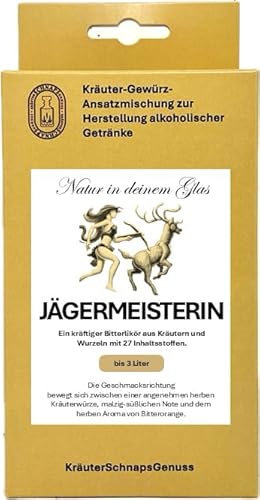 Kräuter-Likör Ansatzmischung zum Selber machen | Set zum Selber machen | KräuterSchnapsGenuss Ansatzmischungen zur Herstellung von Spirituosen für jeden Geschmack (Jägermeisterin) von KräuterschnapsGenuss
