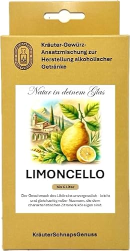 Kräuter-Likör Ansatzmischung zum Selber machen | Set zum Selber machen | KräuterSchnapsGenuss Ansatzmischungen zur Herstellung von Srirituosen für jeden Geschmack (Limoncello) von KräuterschnapsGenuss