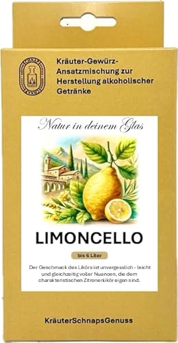 Kräuter-Likör Ansatzmischung zum Selber machen | Set zum Selber machen | KräuterSchnapsGenuss Ansatzmischungen zur Herstellung von Spirituosen für jeden Geschmack (Limoncello) von KräuterschnapsGenuss