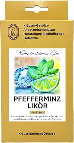 Kräuter-Likör Ansatzmischung zum Selber machen | Set zum Selber machen | KräuterSchnapsGenuss Ansatzmischungen zur Herstellung von Spirituosen für jeden Geschmack (Minzlikör) von KräuterschnapsGenuss