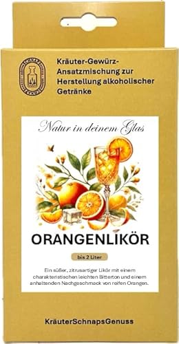 Kräuter-Likör Ansatzmischung zum Selber machen | Set zum Selber machen | KräuterSchnapsGenuss Ansatzmischungen zur Herstellung von Srirituosen für jeden Geschmack (Orangenlikör) von KräuterschnapsGenuss