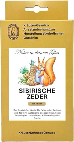 Likör Selber machen | Kräuterschnaps Selber machen | Ansatzmischung 22 Varianten für jeden Geschmack (Sibirische Zeder) von KräuterschnapsGenuss