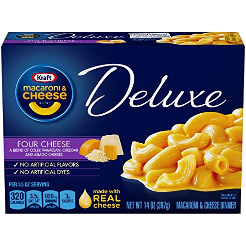 Kraft Macaroni & Cheese Deluxe Dinner, Four Cheese Sauce, 14-Ounce Boxes (Pack of 4) von Kraft Foods