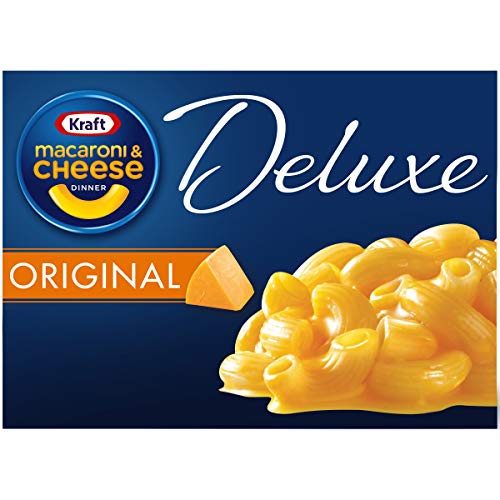 Kraft Macaroni & Cheese Deluxe Dinner, Original Cheddar, 14-Ounce Boxes (Pack of 8) von Kraft