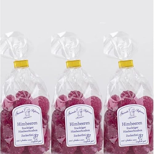 3 x Kramer´s zuckerfreie Himbeer Bonbons, 120g von Kramer's