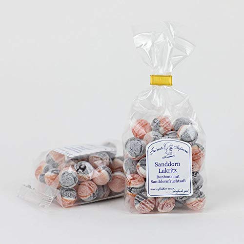 Sanddorn-Lakritz-Bonbons mit Sanddornfruchtsaft hergestellt Sanddorn-Lakritz-Bonbons mit Sanddornfruchtsaft hergestellt von Kramer's