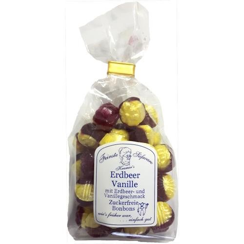 Zuckerfreie Erdbeer-Vanille Bonbons, 120g von Kramer's