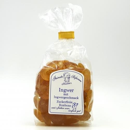 Zuckerfreie Ingwer-Bonbons, 120g Zuckerfreie Ingwer-Bonbons, 120g von Kramer's