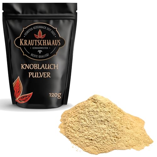 120g Knoblauch Pulver von Krautschmaus, zum Grillen, Würzen und Kochen, schonend getrocknet und fein gemahlen, intensiv duftend und aromatisch, ohne Zusatzstoffe 120g Knoblauch Pulver von Krautschmaus, zum Grillen, Würzen und Kochen, schonend getrocknet und fein gemahlen, intensiv duftend und aromatisch, ohne Zusatzstoffe von Krautschmaus JSD