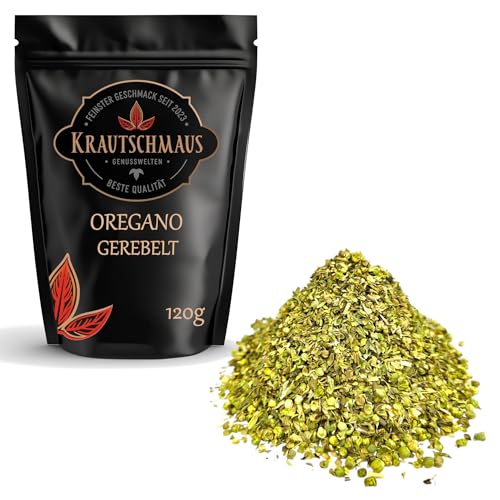 120g Oregano gerebelt von Krautschmaus, zum Würzen und Kochen für die mediterrane Küche, schonend getrocknet, ohne Zusatzstoffe 120g Oregano gerebelt von Krautschmaus, zum Würzen und Kochen für die mediterrane Küche, schonend getrocknet, ohne Zusatzstoffe von Krautschmaus JSD