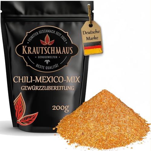 200g Magic Mexico Mix von Krautschmaus, herzhaftes Chili con Carne, Trockenmarinade für Rindfleisch, Geflügel, scharfe Eintöpfe, Spicy Grillhähnchen, BBQ Würzmischung, ohne Zusatzstoffe 200g Magic Mexico Mix von Krautschmaus, herzhaftes Chili con Carne, Trockenmarinade für Rindfleisch, Geflügel, scharfe Eintöpfe, Spicy Grillhähnchen, BBQ Würzmischung, ohne Zusatzstoffe von Krautschmaus JSD