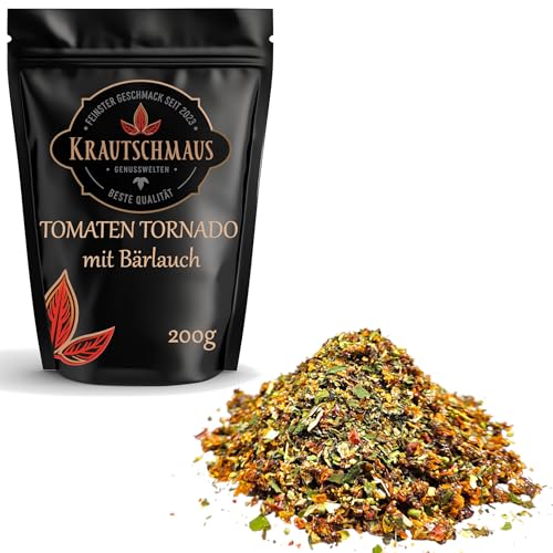 200g Tomaten Tornado Gewürzzubereitung von Krautschmaus, Tomaten mit Bärlauch & Schwarzkümmel, reichhaltig im Geschmack, ohne Zusatzstoffe 200g Tomaten Tornado Gewürzzubereitung von Krautschmaus, Tomaten mit Bärlauch & Schwarzkümmel, reichhaltig im Geschmack, ohne Zusatzstoffe von Krautschmaus JSD