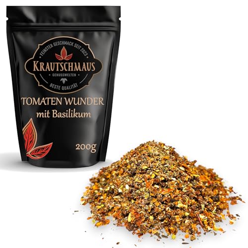 200g Tomaten Wunder Gewürzzubereitung von Krautschmaus, Tomaten mit Basilikum & Knoblauch, reichhaltig im Geschmack, ohne Zusatzstoffe 200g Tomaten Wunder Gewürzzubereitung von Krautschmaus, Tomaten mit Basilikum & Knoblauch, reichhaltig im Geschmack, ohne Zusatzstoffe von Krautschmaus JSD