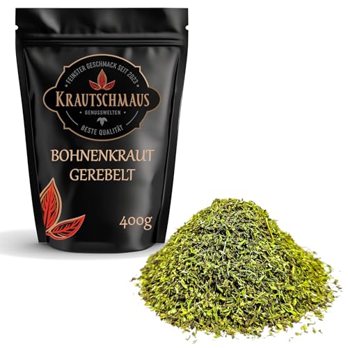 400g Bohnenkraut gerebelt von Krautschmaus, zum Würzen und Kochen, ohne Zusatzstoffe 400g Bohnenkraut gerebelt von Krautschmaus, zum Würzen und Kochen, ohne Zusatzstoffe von Krautschmaus JSD