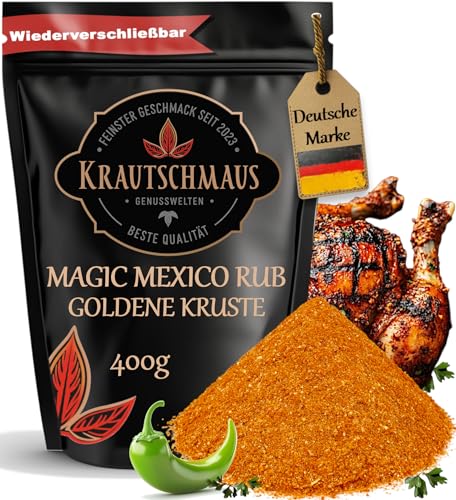 400g Magic Mexico Mix von Krautschmaus, herzhaftes Chili con Carne, Trockenmarinade für Rindfleisch, Geflügel, scharfe Eintöpfe, Spicy Grillhähnchen, BBQ Würzmischung, ohne Zusatzstoffe von Krautschmaus JSD