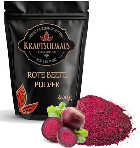 400g Rote Beete Pulver von Krautschmaus, zum Färben, Würzen und Kochen, schonend getrocknet und gemahlen, intensive Farbe, für Desserts, Smoothies und Joghurts, ohne Zusatzstoffe 400g Rote Beete Pulver von Krautschmaus, zum Färben, Würzen und Kochen, schonend getrocknet und gemahlen, intensive Farbe, für Desserts, Smoothies und Joghurts, ohne Zusatzstoffe von Krautschmaus JSD