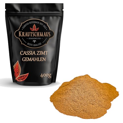 400g Zimt gemahlen Cassia von Krautschmaus, zum Würzen und Kochen, schonend getrocknet, für Desserts, Nachtische und Backwaren, ohne Zusatzstoffe 400g Zimt gemahlen Cassia von Krautschmaus, zum Würzen und Kochen, schonend getrocknet, für Desserts, Nachtische und Backwaren, ohne Zusatzstoffe von Krautschmaus JSD