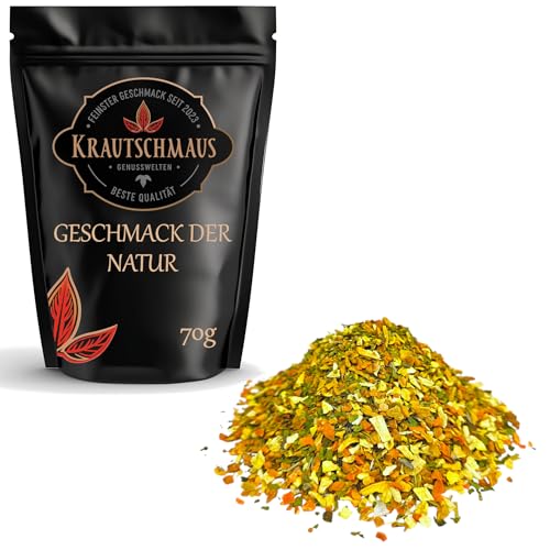 70g Geschmack der Natur, Gewürzmischung von Krautschmaus, zum Würzen, Kochen und Abschmecken, Suppengewürz schonend getrocknet, intensiv duftend und aromatisch, ohne Zusatzstoffe 70g Geschmack der Natur, Gewürzmischung von Krautschmaus, zum Würzen, Kochen und Abschmecken, Suppengewürz schonend getrocknet, intensiv duftend und aromatisch, ohne Zusatzstoffe von Krautschmaus JSD