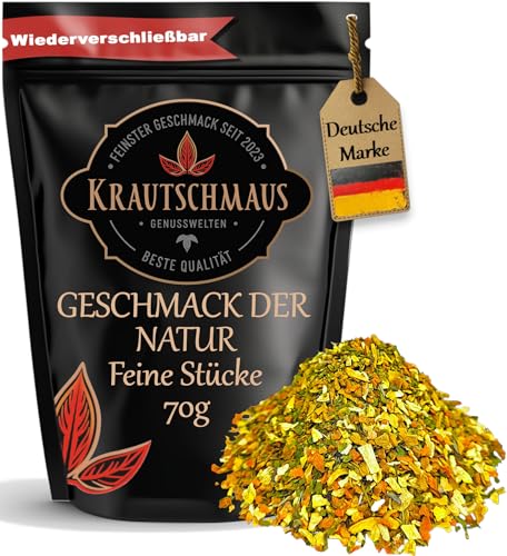 70g Geschmack der Natur, Gewürzmischung von Krautschmaus, zum Würzen, Kochen und Abschmecken, Suppengewürz schonend getrocknet, intensiv duftend und aromatisch, ohne Zusatzstoffe von Krautschmaus JSD