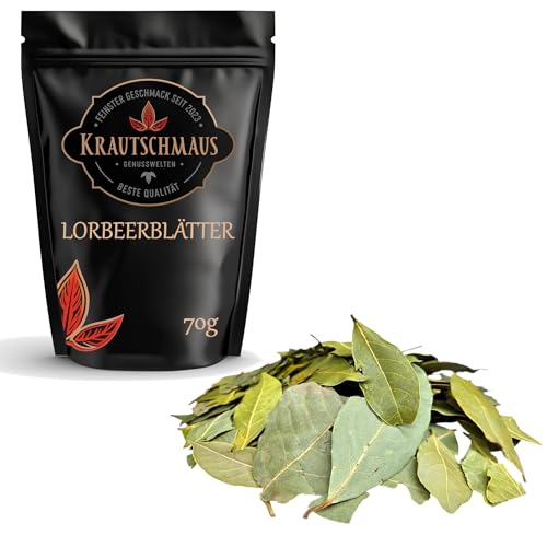 70g Lorbeerblätter von Krautschmaus, zum Würzen, Kochen und Schmoren, schonend getrocknet, intensives Aroma, ohne Zusatzstoffe 70g Lorbeerblätter von Krautschmaus, zum Würzen, Kochen und Schmoren, schonend getrocknet, intensives Aroma, ohne Zusatzstoffe von Krautschmaus JSD