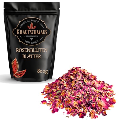800g Rosenblütenblätter, hochwertige Blüten von Krautschmaus, essbare Blumen, schonend getrocknet, intensiv duftend und aromatisch, ohne Zusatzstoffe 800g Rosenblütenblätter, hochwertige Blüten von Krautschmaus, essbare Blumen, schonend getrocknet, intensiv duftend und aromatisch, ohne Zusatzstoffe von Krautschmaus JSD