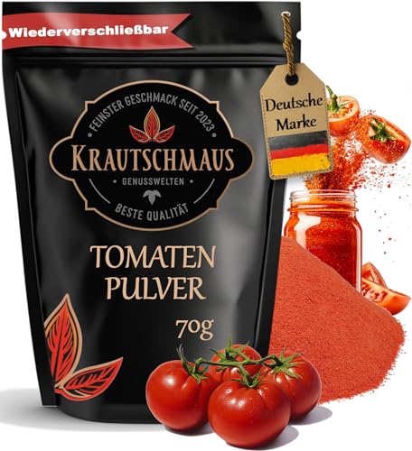 70g Tomatenpulver von Krautschmaus, Tomatengewürz, getrocknete Tomaten Pulver, Premium Tomaten gemahlen,Gewürz ohne Zusatzstoffe von Krautschmaus