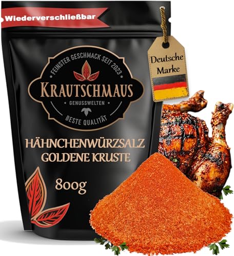 800g Hähnchengewürz von Krautschmaus, Hähnchen Gewürz, Gewürzsalz Brathähnchen, Geflügel Gewürzmischung, Hühnchen Würzmischung ohne Zusatzstoffe von Krautschmaus