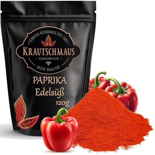 Krautschmaus Paprika edelsüß, Paprikapulver süß 120g, Paprika gemahlen, gemahlene Paprika mild, ohne Zusatzstoffe von Krautschmaus