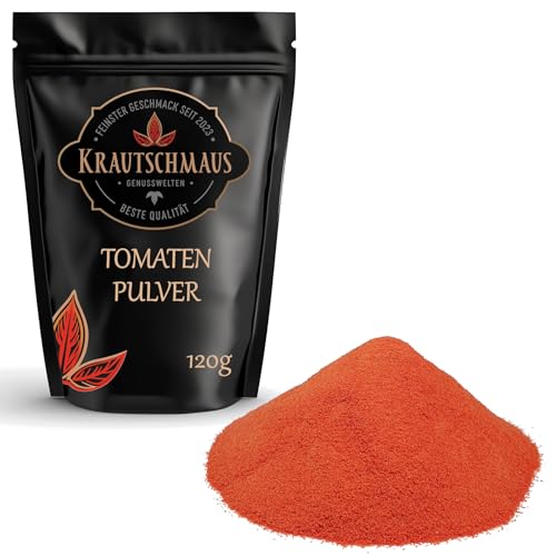 Krautschmaus Tomatenpulver 120g, Tomatengewürz, getrocknete Tomaten Pulver, Premium Tomaten gemahlen,Gewürz ohne Zusatzstoffe von Krautschmaus