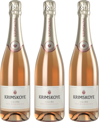 Krimskoye Sekt rose-halbtrocken (3 x 0,75 l) von Krimskoye