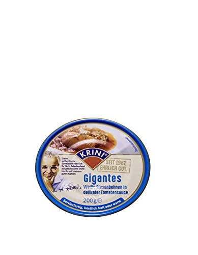 Krini Gigantes Weiße Riesenbohnen In Tomatensoße, 200 g Krini Gigantes Weiße Riesenbohnen In Tomatensoße, 200 g von Krini