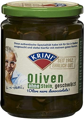 Krini Oliven Schwarz Ohne Stein, 130 g Krini Oliven Schwarz Ohne Stein, 130 g von Krini