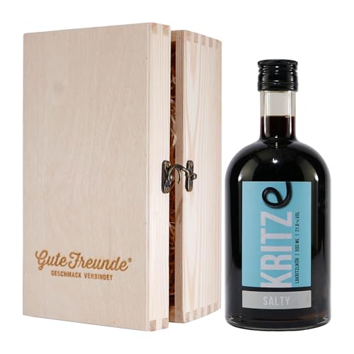 Kritze Lakritzlikör -Salty- mit Geschenk-Holzkiste Kritze Lakritzlikör -Salty- mit Geschenk-Holzkiste von Kritze