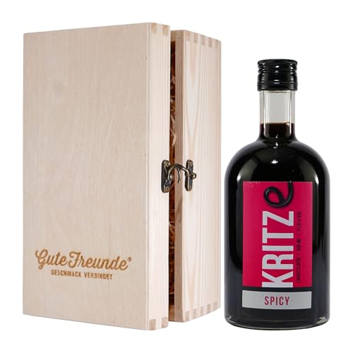 Kritze Lakritzlikör -Spicy- mit Geschenk-Holzkiste Kritze Lakritzlikör -Spicy- mit Geschenk-Holzkiste von Kritze