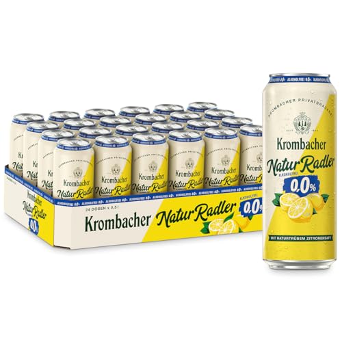 Krombacher Natur Radler o,0% Alkoholfrei Dose (24 x 0,5 l) von Krombacher