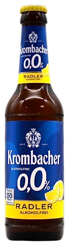 Krombacher Radler 0,0% Alkoholfrei, 24er Pack (24 x 0.33 l) MEHRWEG von Krombacher