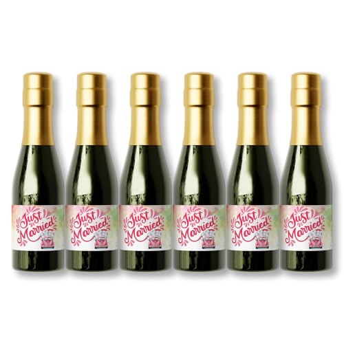 6 x Secco Perlwein 0,2 Liter "Just Married" Hochzeit Beetle 10,5% Vol. von Krott