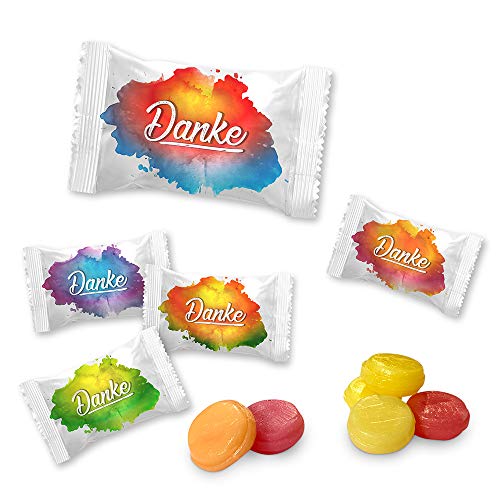 Bonbons mit Fruchtfüllung "Danke Farbklecks" 1 Kg von Krott